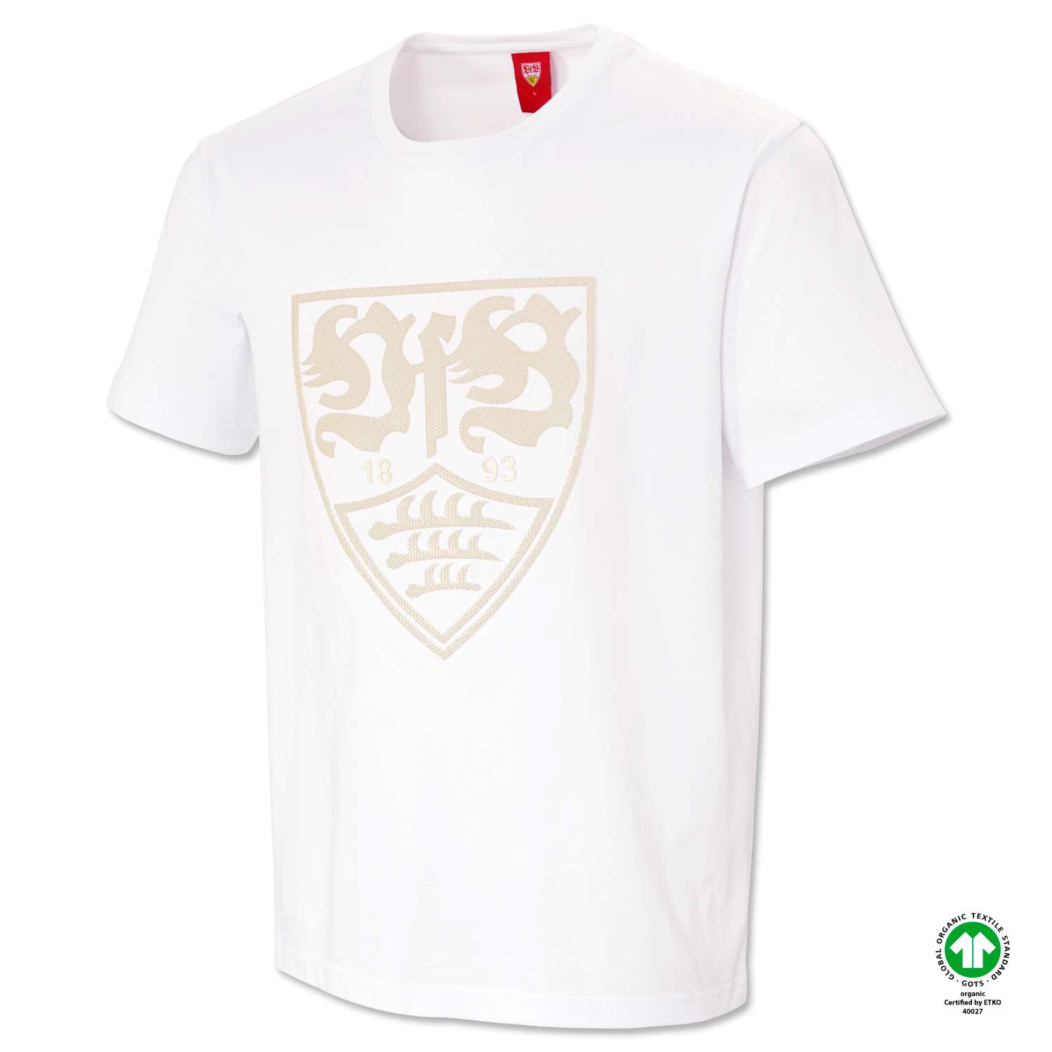 XXL VfB Stuttgart T-Shirt mit Logo und Schriftzug weiss S 