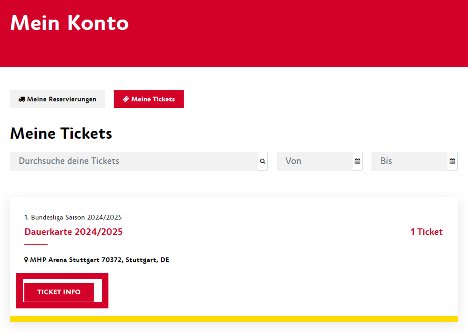 Ticket Info Screenshot