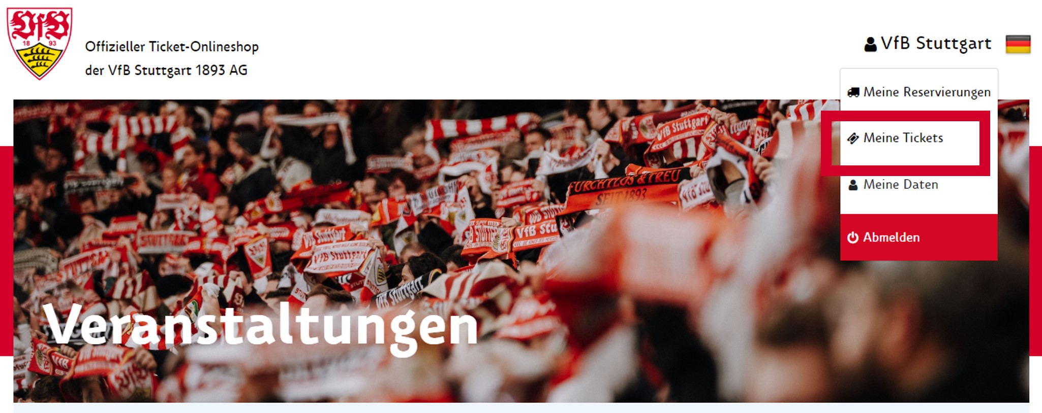Meine Tickets Screenshot