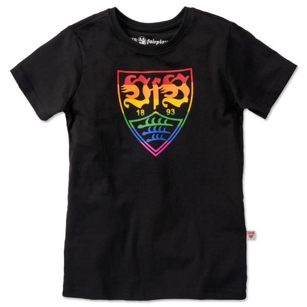 VfB Kids T-Shirt Wappen Vielfalt schwarz