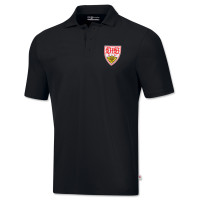 VfB Polo Wappenstick schwarz XL