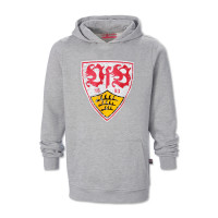 VfB Kids Hoodie Wappen used grau 128