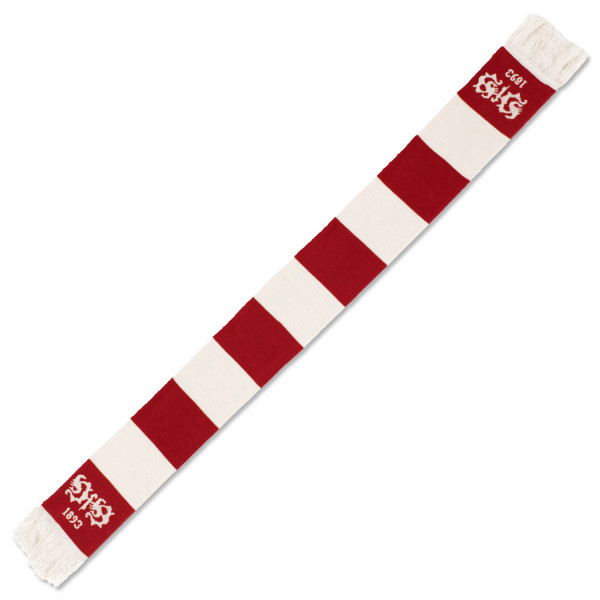 VfB Balkenschal beige bordeaux
