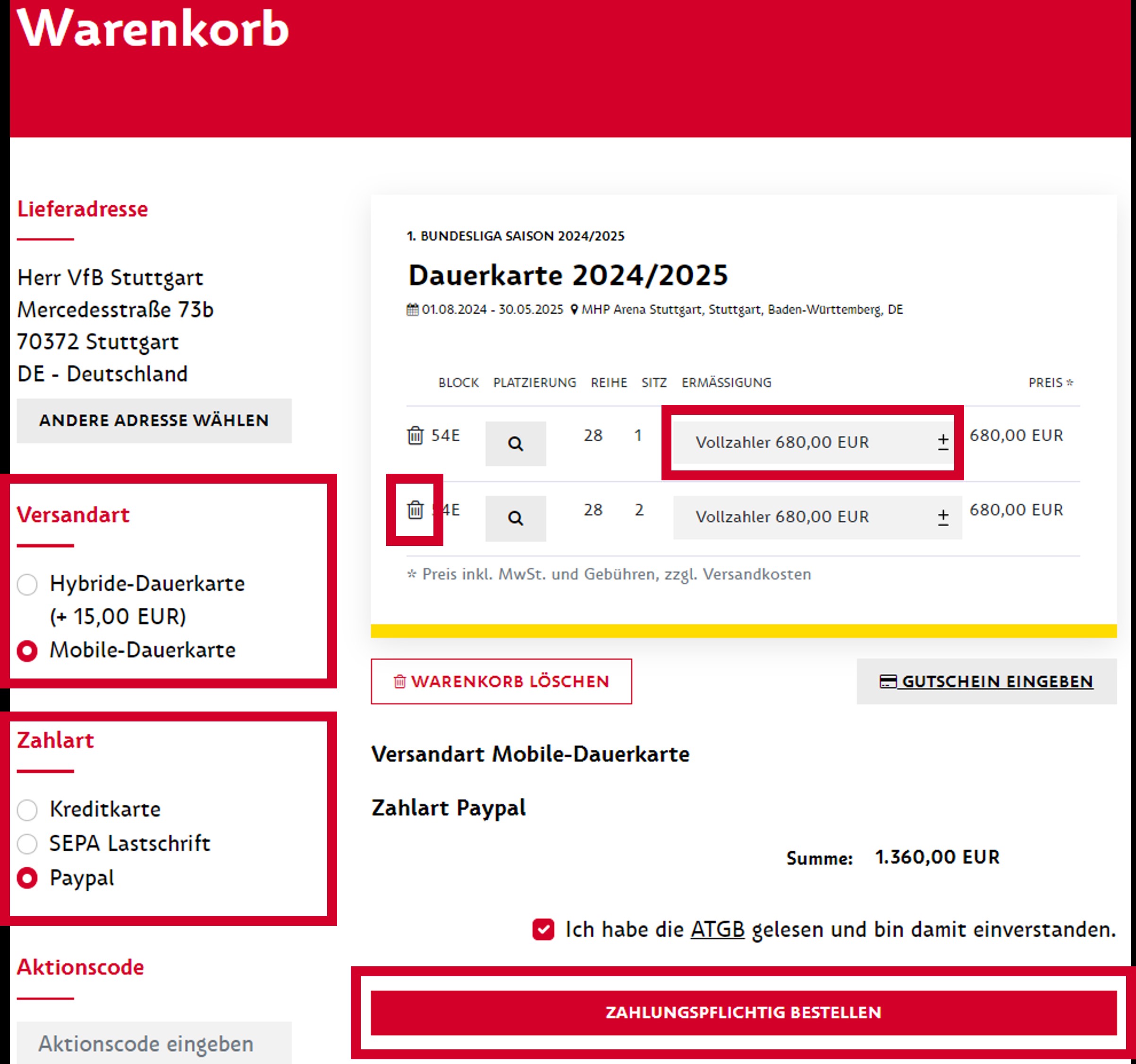 Dauerkarte Verlängern Screenshot